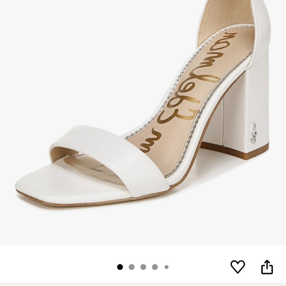 Sam Edelman White Block Heel Heels